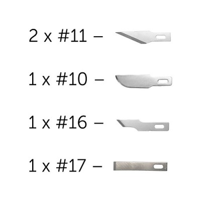 5 PCS BLADES FOR #1 KNIFE - MODEL CRAFT PKN1705